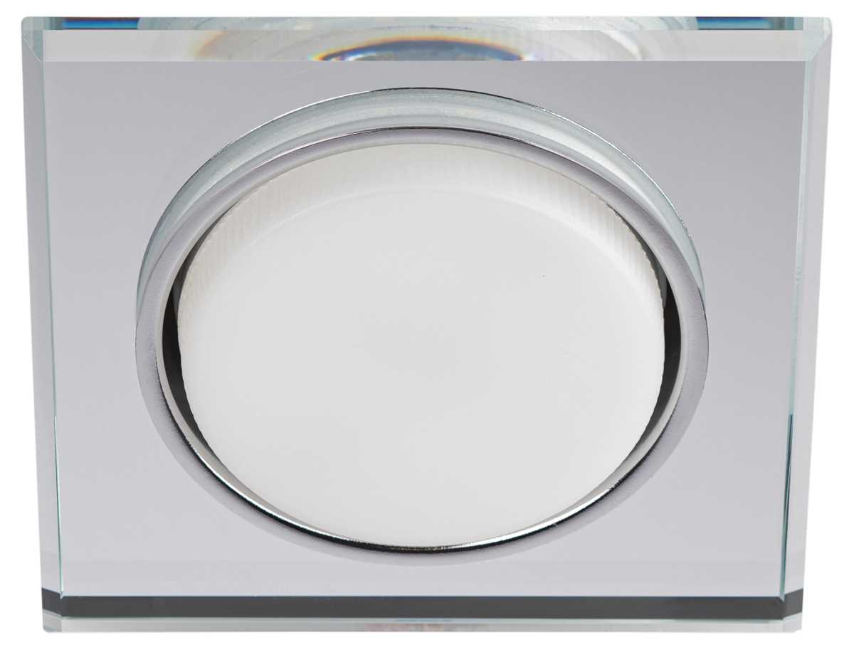 фото светильник встраиваемый cо светодиодной подсветкой эра dk ld50 mr под лампу gx53 зеркальный б0057472 | 220svet.ru