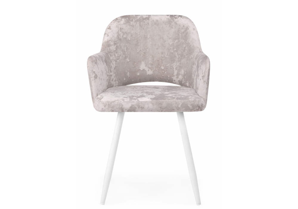 фото стул на металлокаркасе поворотный woodville эолин 360 латте (simple 008) / белый 631680 | 220svet.ru