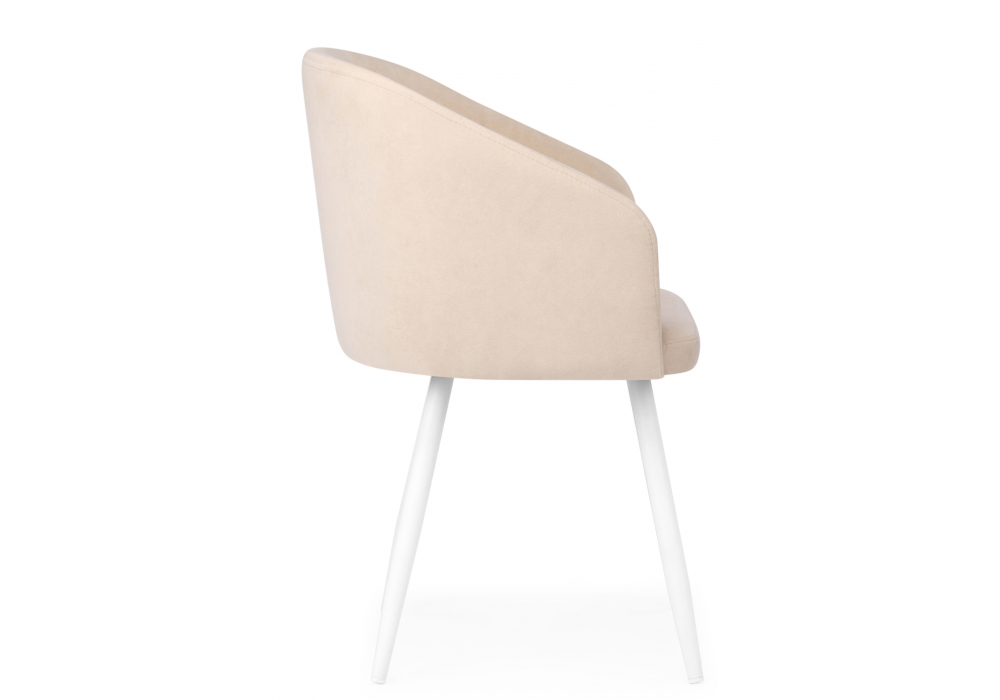 фото стул на металлокаркасе woodville монер бежевый (glory 03) / белый 632628 | 220svet.ru