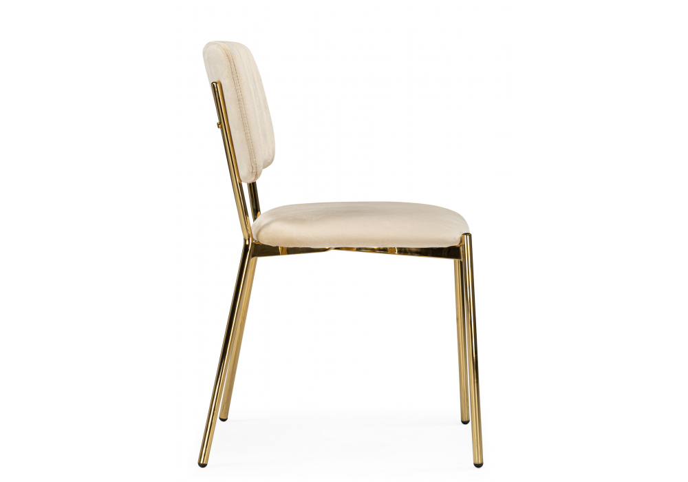фото стул на металлокаркасе woodville armond beige / gold 15921 | 220svet.ru