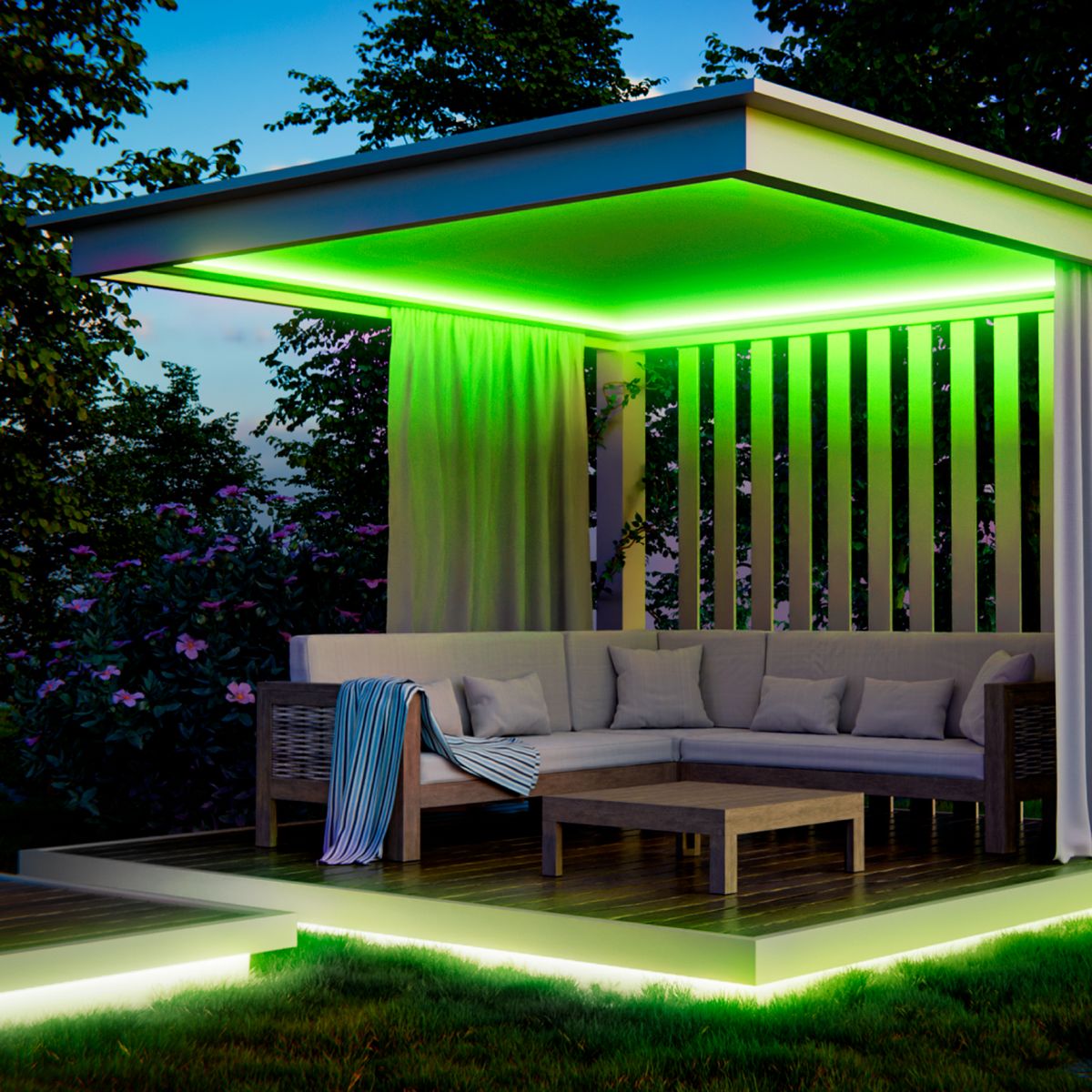 фото светодиодный неон apeyron 10w/m 120led/m 2835smd зеленый 5m 17-306 | 220svet.ru