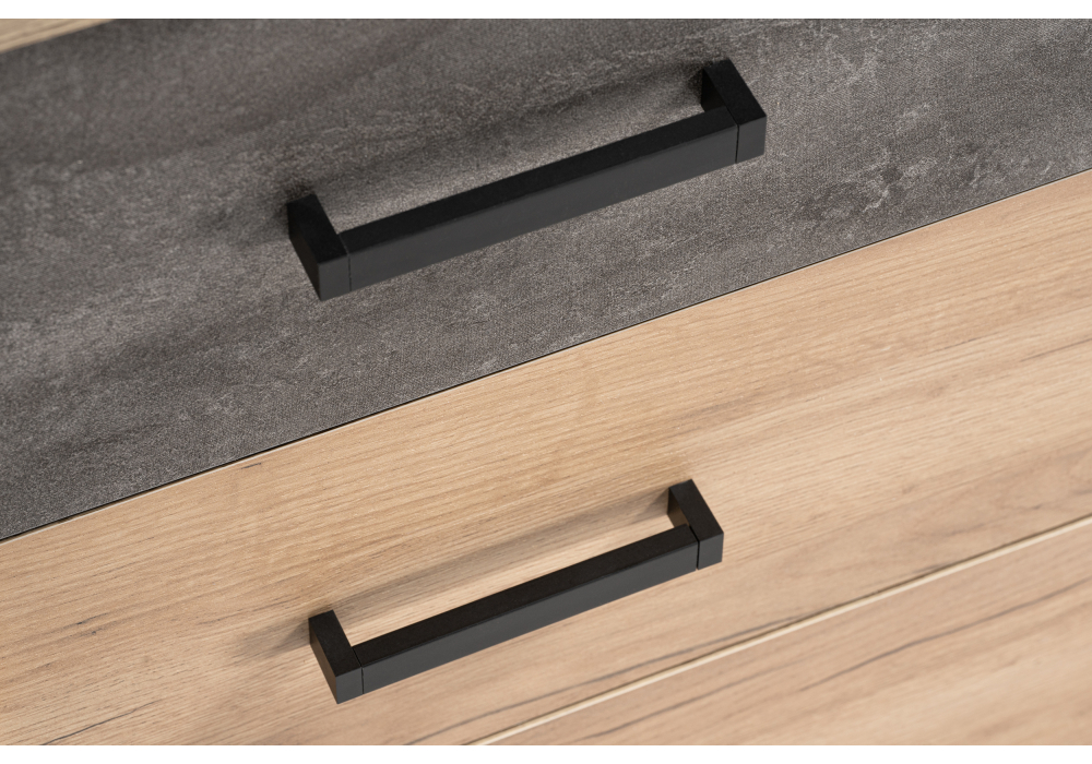 фото комод woodville taika дуб золотой / камень темный 499622 | 220svet.ru