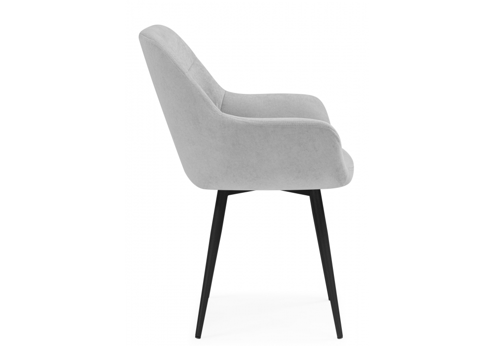 фото стул на металлокаркасе woodville флюид светло-серый / черный 642947 | 220svet.ru