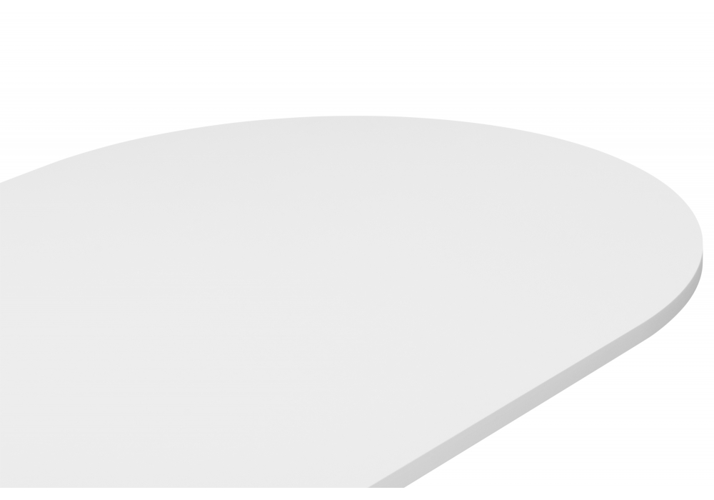 фото стол деревянный woodville барон о 180 х 90 белая пленка шагрень / белые ноги 620278 | 220svet.ru