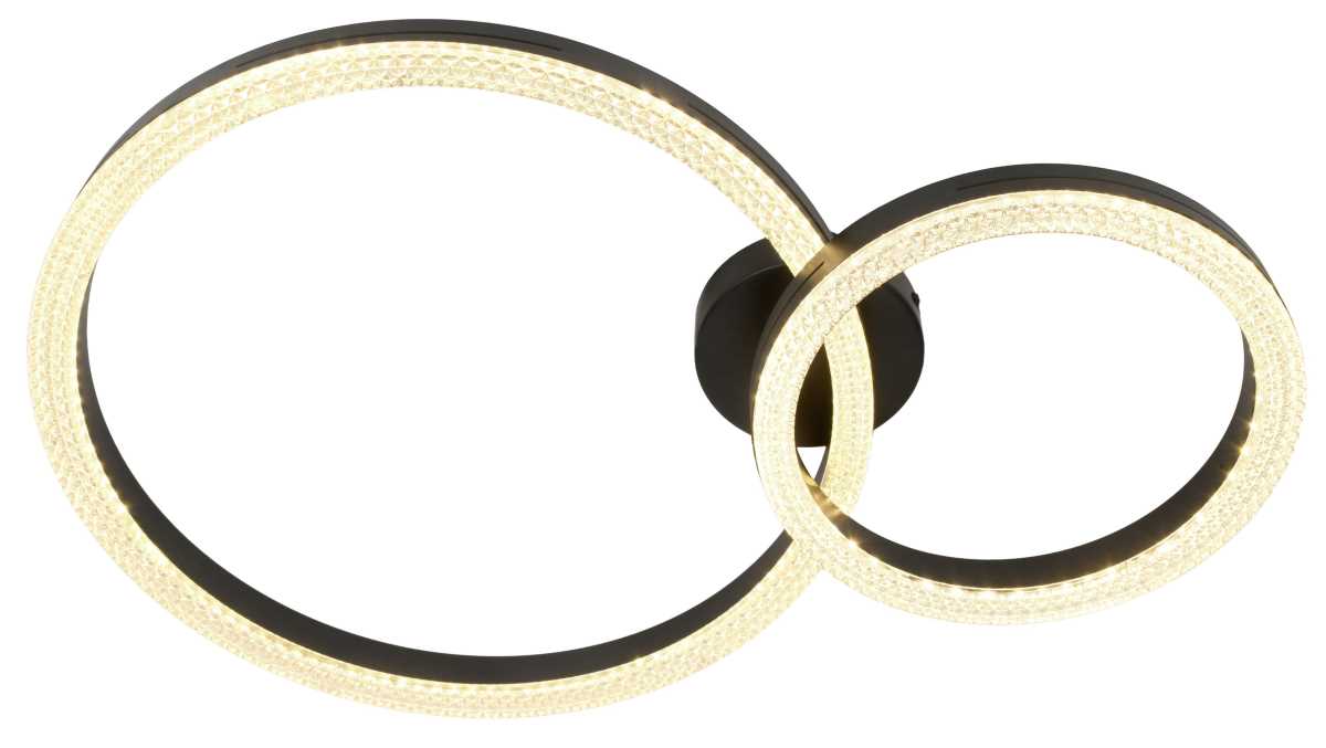 фото светильник потолочный светодиодный эра модерн bloom cll-1-78w 3k-6k rc bk с ду черный б0069753 | 220svet.ru