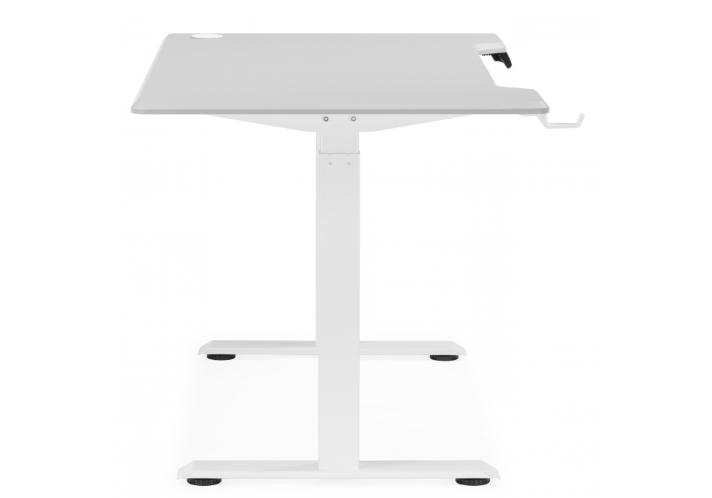 фото компьютерный стол с подъемным механизмом woodville маркос 140х80 тауп / белый 614608 | 220svet.ru