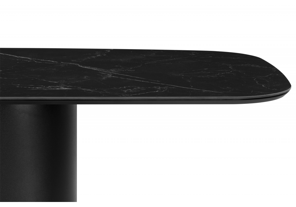 фото керамический стол woodville эллипсо 200х90 shakespeare black / черный 664913 | 220svet.ru