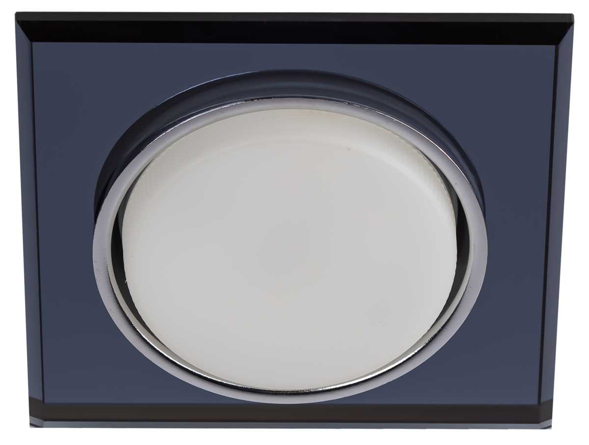 фото светильник встраиваемый cо светодиодной подсветкой эра dk ld50 bk под лампу gx53 черный б0057473 | 220svet.ru