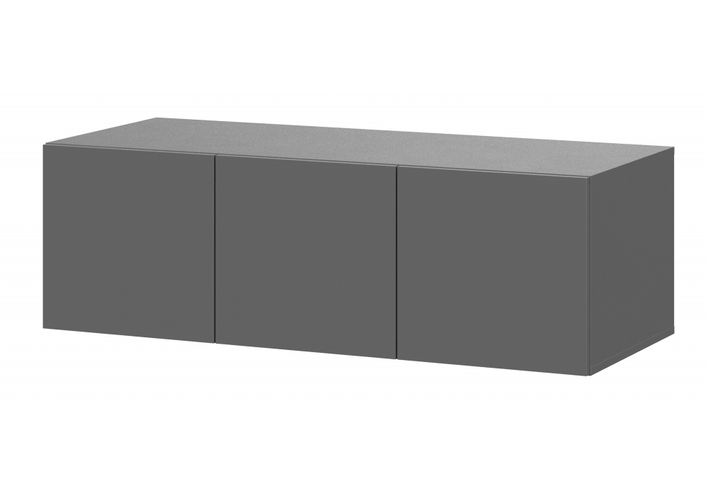 фото шкаф текстурный комплектация 2 woodville даиго с антресолью графит серый 676150 | 220svet.ru