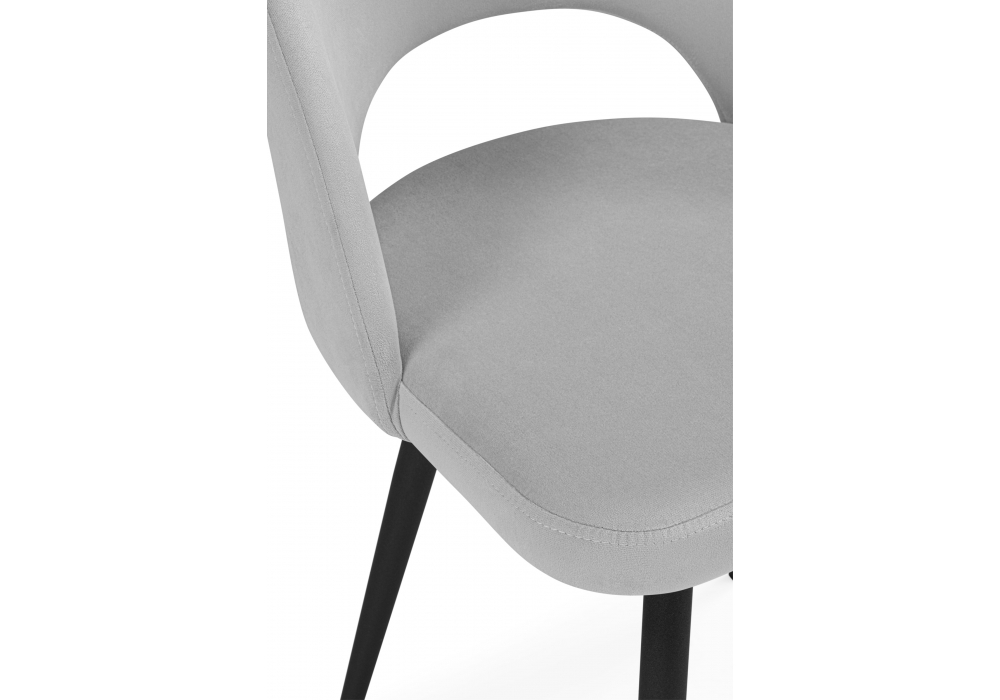 фото стул на металлокаркасе woodville курбис светло-серый (zd 960) / черный 642901 | 220svet.ru