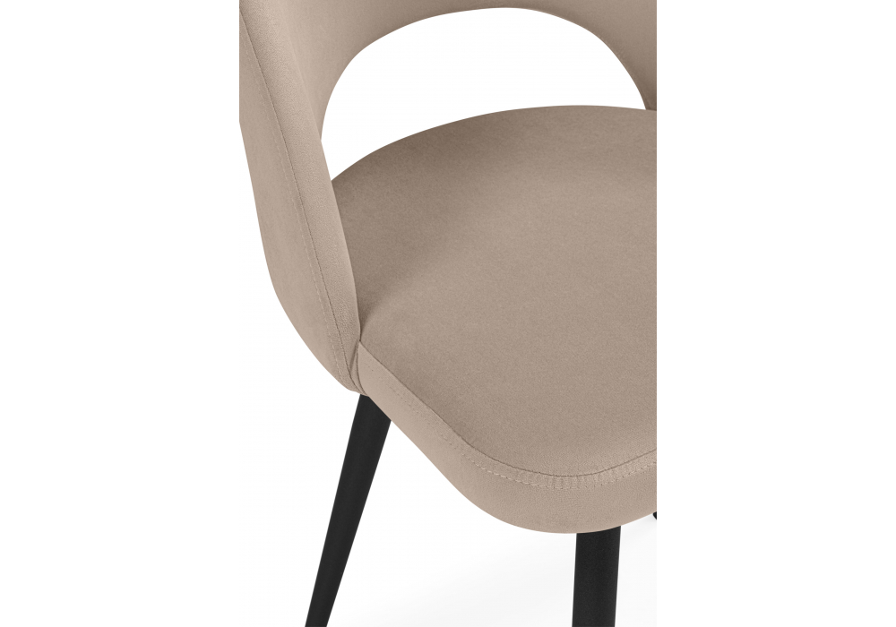 фото стул на металлокаркасе woodville курбис бежевый / черный 642919 | 220svet.ru