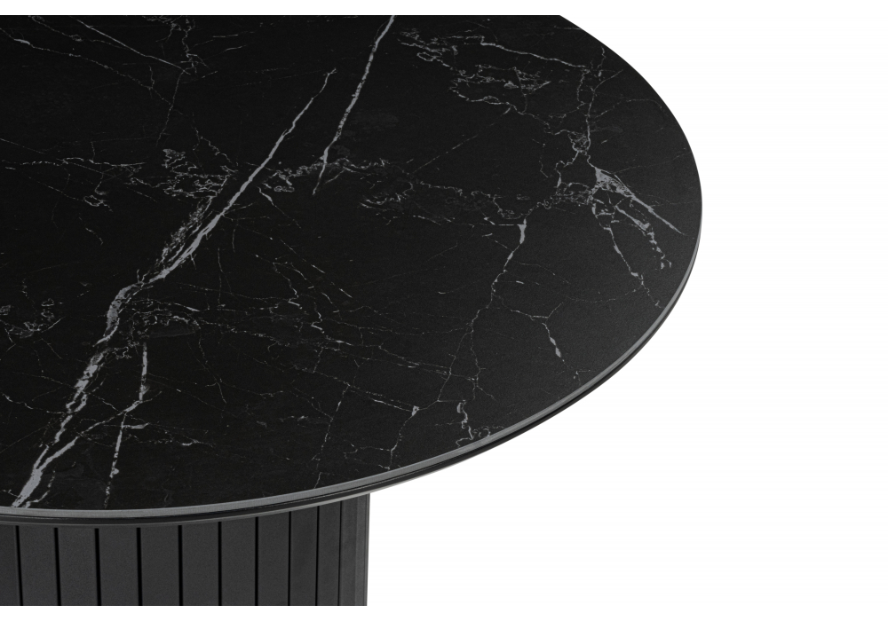 фото керамический стол woodville гравент 90 черный мрамор shakespeare black 625919 | 220svet.ru