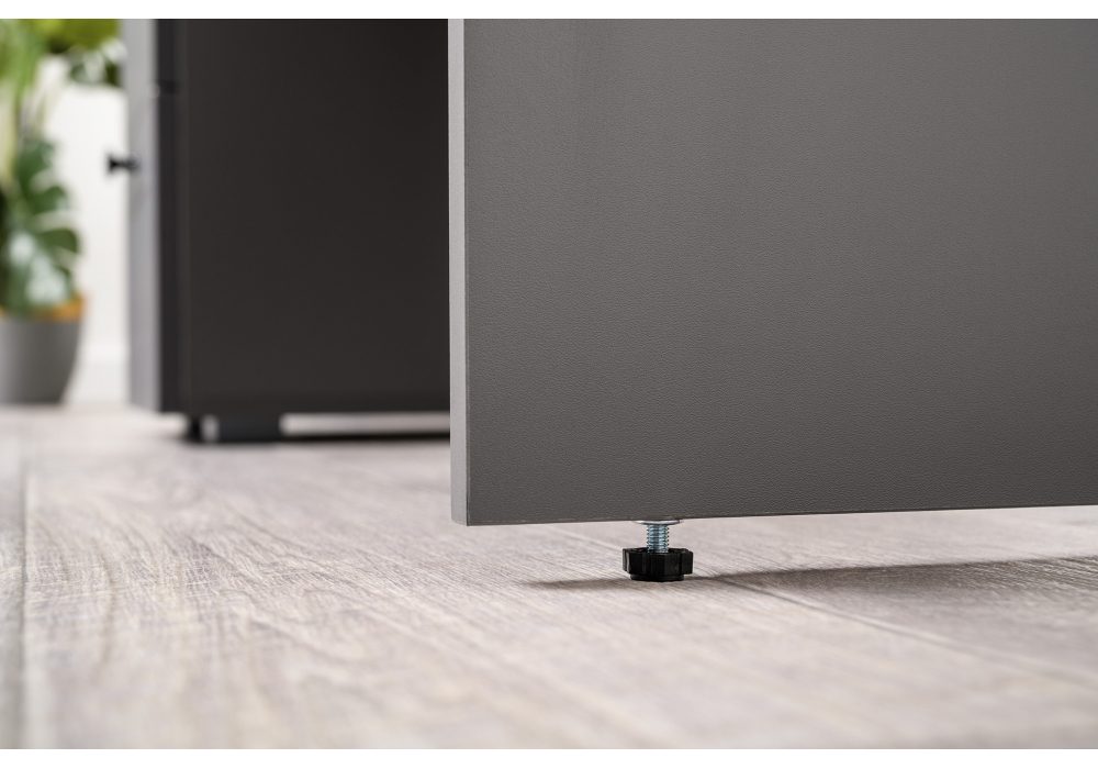 фото письменный стол woodville опра серый графит / дуб золотой craft 676811 | 220svet.ru