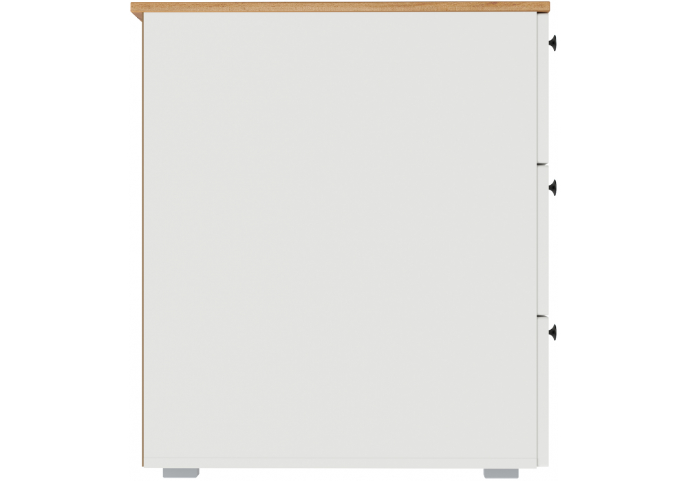 фото письменный стол woodville опра белый шагрень / дуб золотой craft 676810 | 220svet.ru