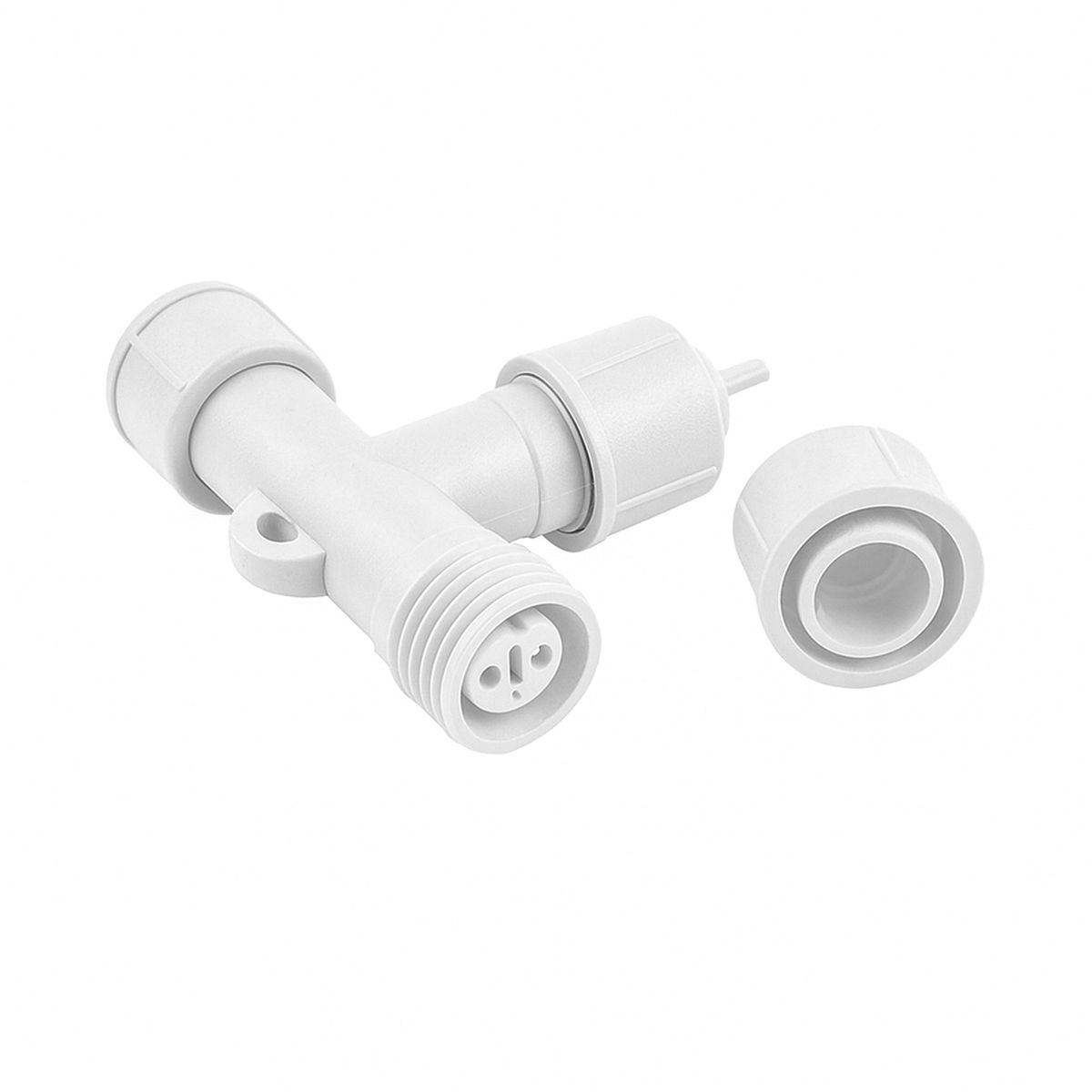 фото соединитель т-образный для гирлянд uniel utc-f90 y3 white ul-00013229 | 220svet.ru