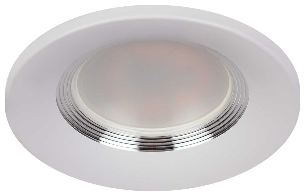 фото светильник встраиваемый алюминиевый эра kl107 wh/sl под лампу mr16 gu5.3 белый/серебро б0061096 | 220svet.ru