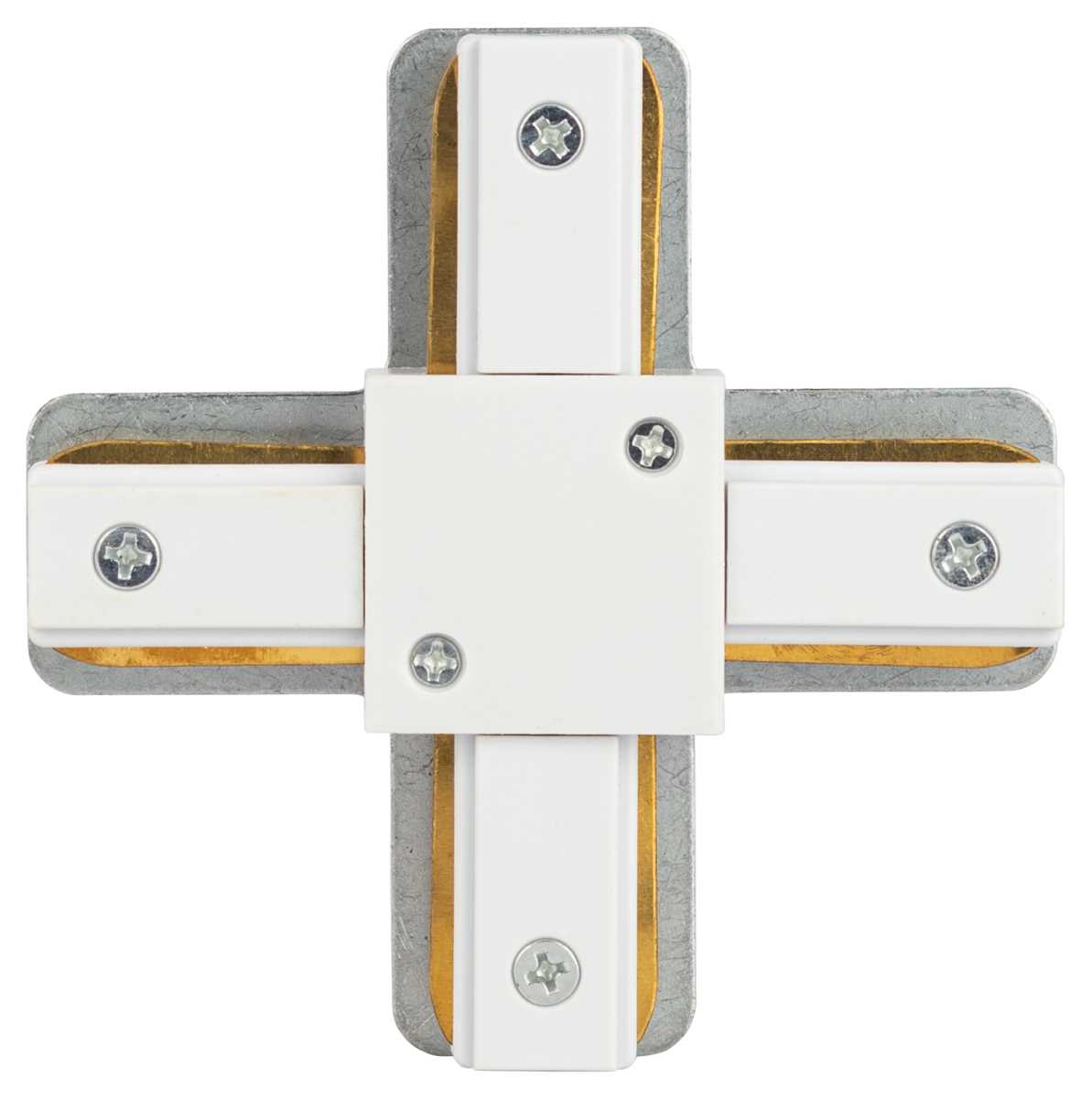 фото коннектор питания эра tr-1pa-сx wh для однофазного шинопровода x-образный б0054469 | 220svet.ru