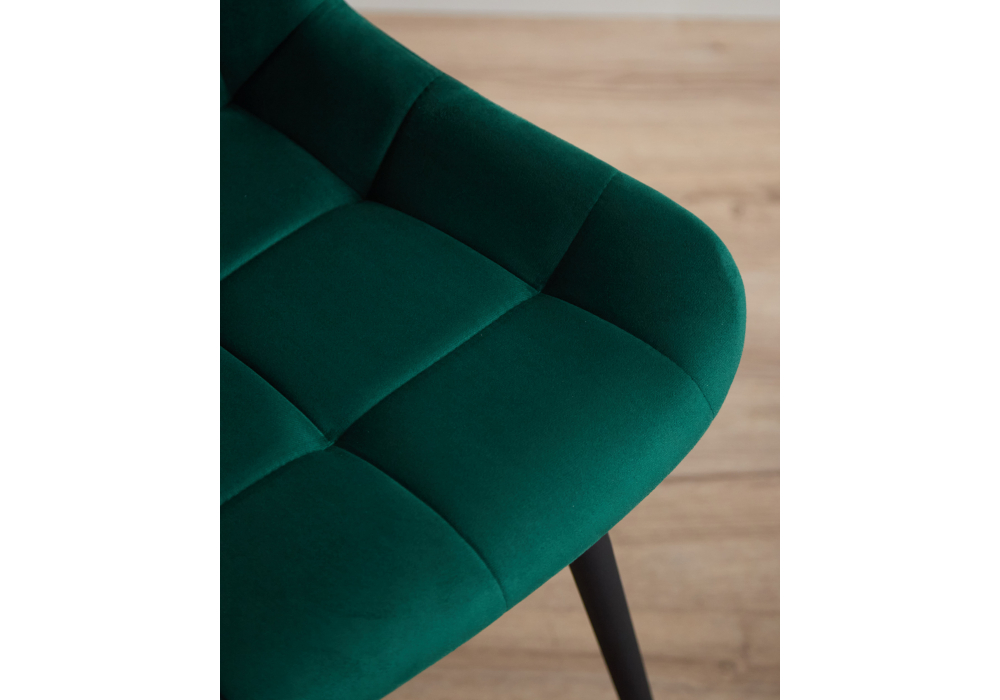 фото стул на металлокаркасе woodville челси к зеленый (zd 667) / черный 632513 | 220svet.ru