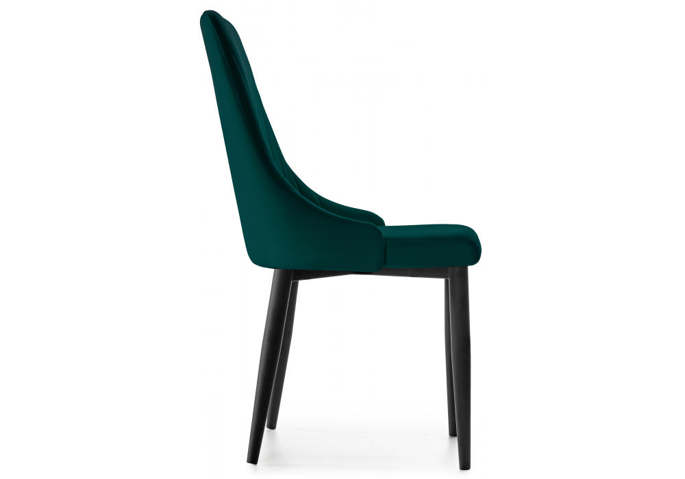 фото стул на металлокаркасе woodville kora green / black 15096 | 220svet.ru