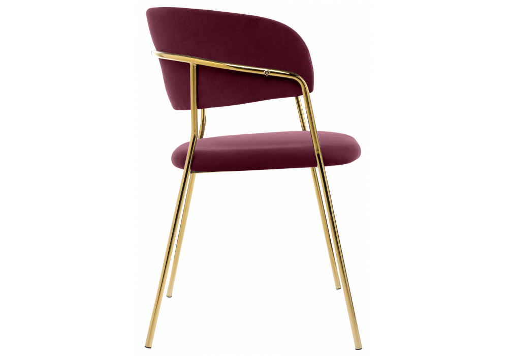фото стул на металлокаркасе woodville kamelia 1 wine red / gold 15717 | 220svet.ru