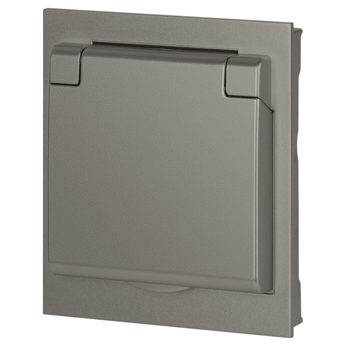 фото розетка эра arktik 16-2103-07 с заземлением 2p+e schuko со шторками с крышкой 16а-250в титан б0070440 | 220svet.ru