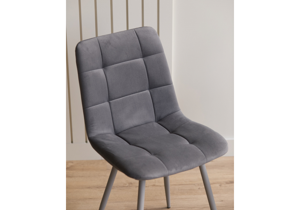 фото стул на металлокаркасе woodville чилли темно-серый / серый 631630 | 220svet.ru