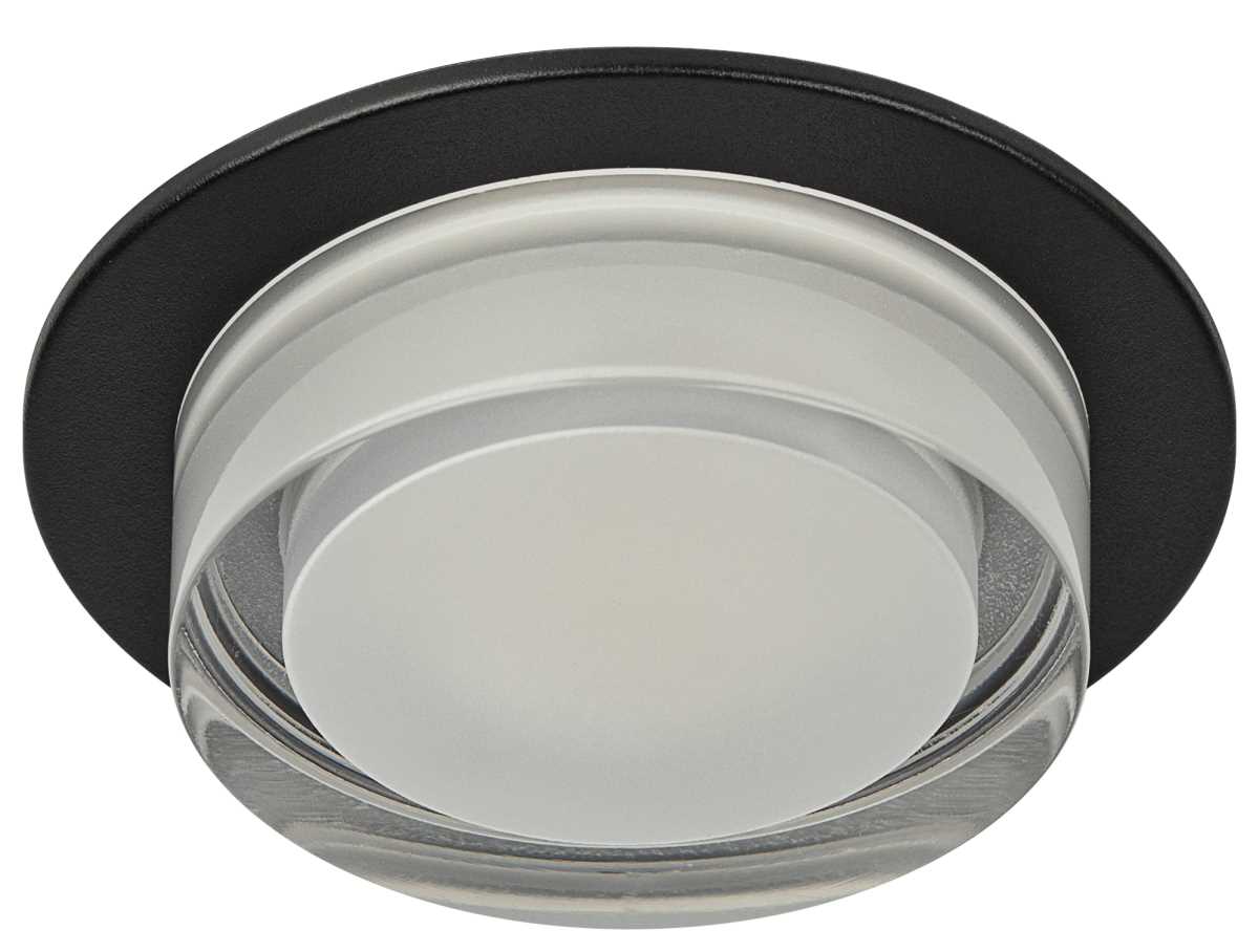 фото светильник встраиваемый декоративный эра dk107 bk под лампу mr16 gu5.3 черный б0058397 | 220svet.ru