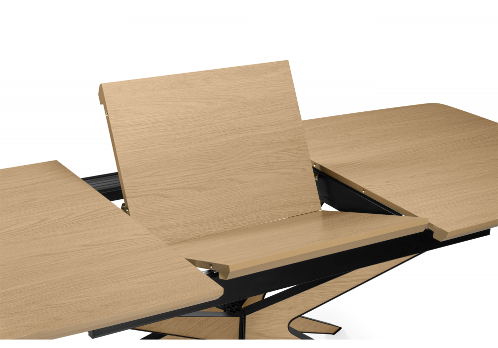 фото стол деревянный раскладной 160(220)x90 woodville roxy светлый дуб 15875 | 220svet.ru