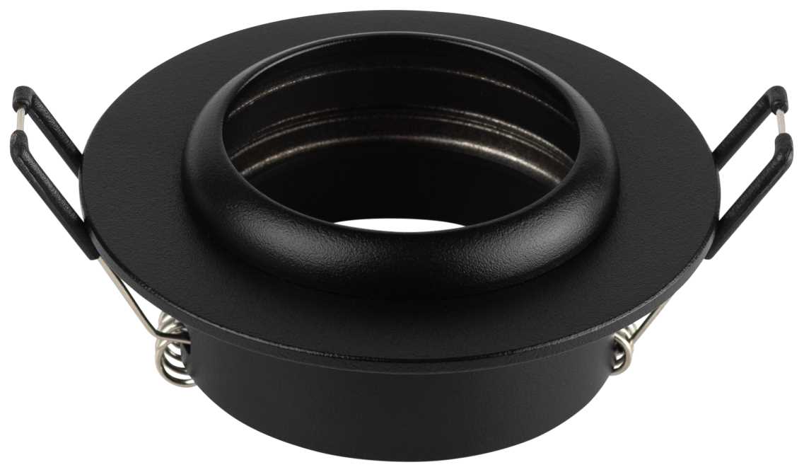 фото светильник встраиваемый алюминиевый эра kl109 bk под лампу mr16 gu5.3 черный матовый б0061826 | 220svet.ru