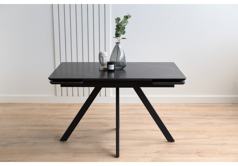 фото керамический стол раскладной 120(180)х80 woodville вилли shakespeare black / черный 622897 | 220svet.ru