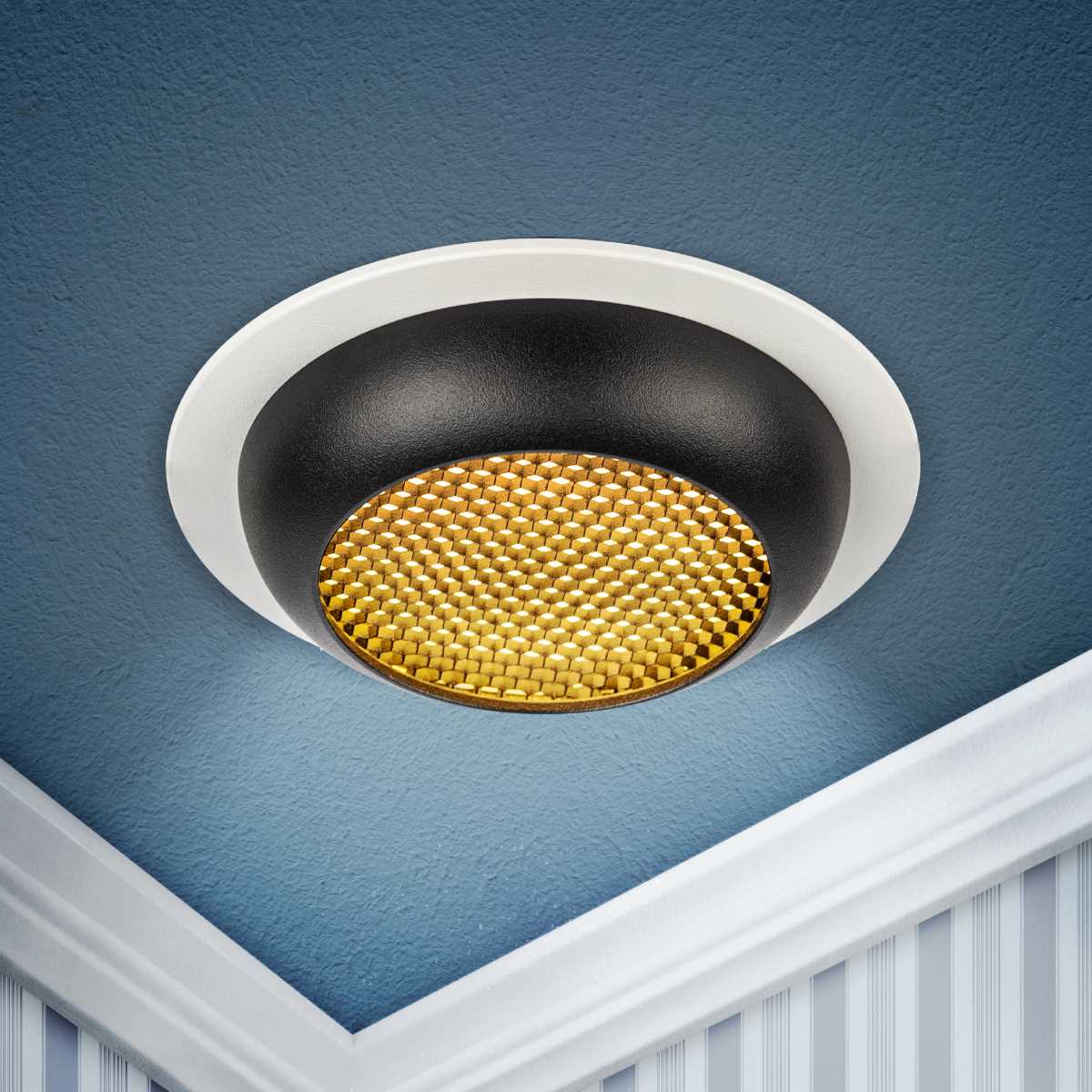 фото светильник встраиваемый эра kl111 wh/bk под лампу gx53 белый/черный матовый б0061537 | 220svet.ru