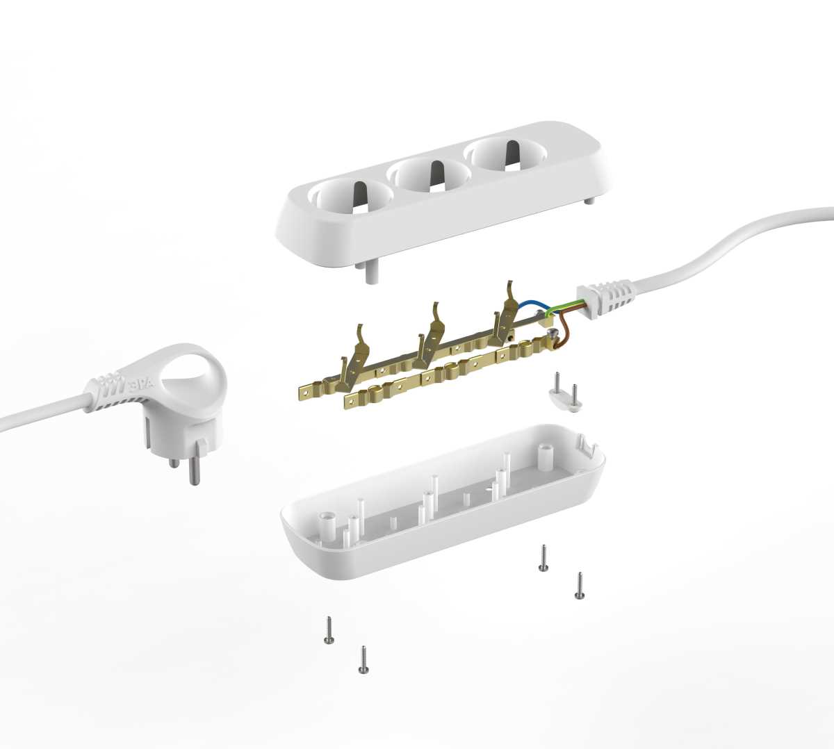 фото удлинитель электрический эра udl-10-315-e greenline 3 розетки с заземлением 1,5м пвс 3x0.75мм2 б0064897 | 220svet.ru