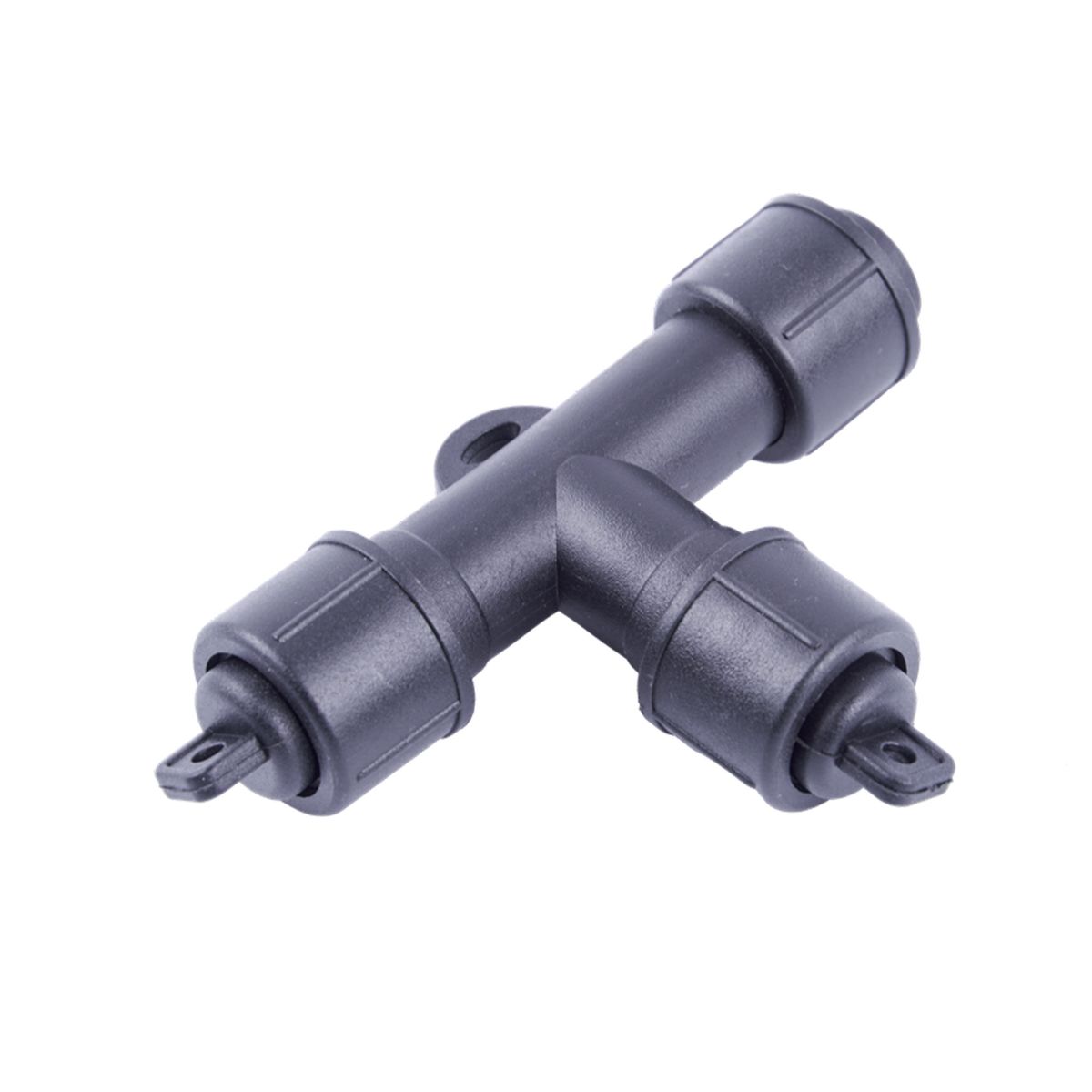 фото соединитель т-образный для гирлянд uniel utc-f90 y3 black ul-00013228 | 220svet.ru