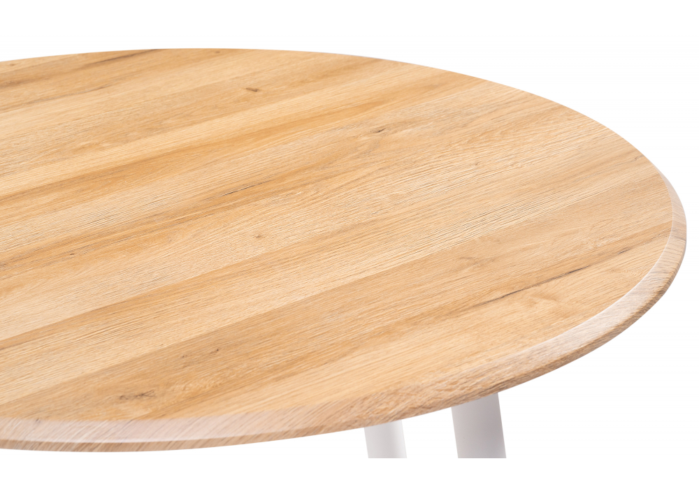 фото стол деревянный woodville абилин 90 дуб вотан / белый матовый 507214 | 220svet.ru