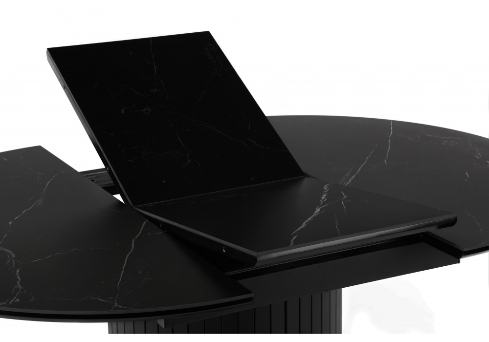 фото керамический стол раскладной woodville лорен 100(140) shakespeare black / черный 664916 | 220svet.ru