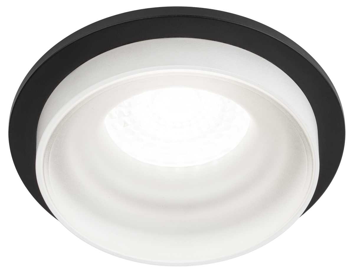 фото светильник встраиваемый декоративный эра dk95 bk под лампу mr16 gu5.3 черный б0055591 | 220svet.ru