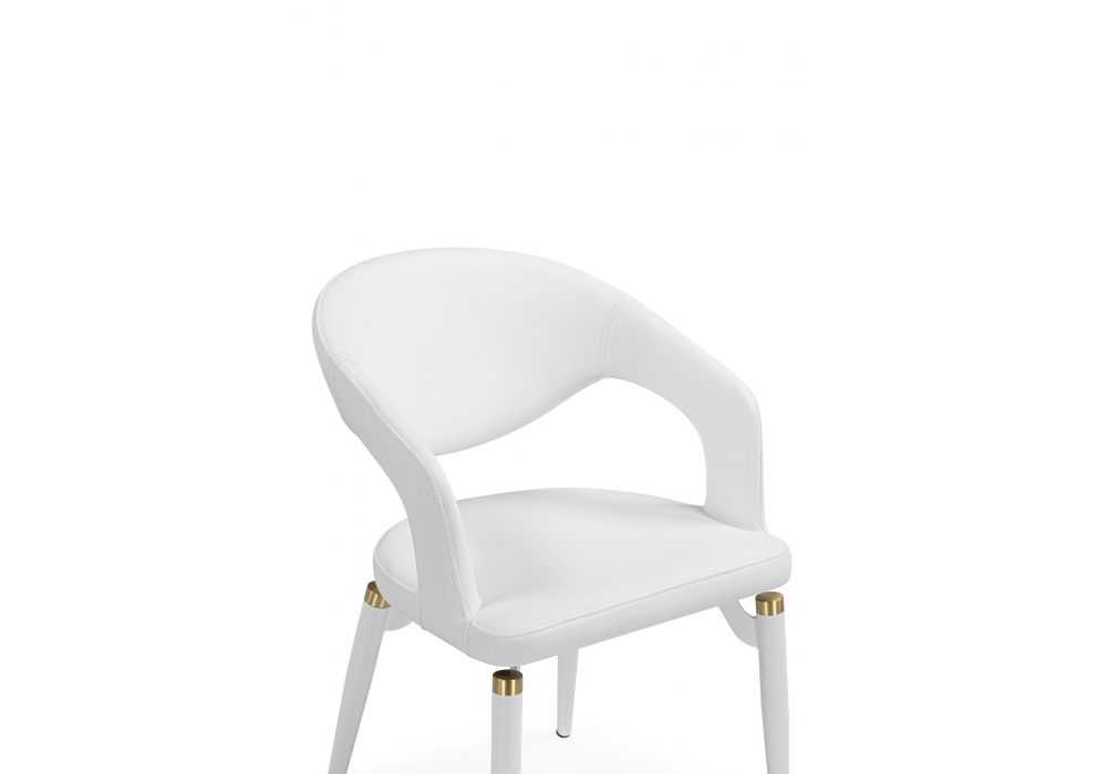 фото стул на металлокаркасе woodville palma white / white and gold 15929 | 220svet.ru