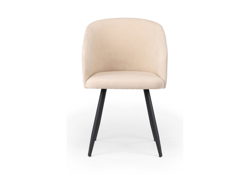 фото стул на металлокаркасе поворотный woodville монер 360 бежевый (glory 03) / черный 632632 | 220svet.ru