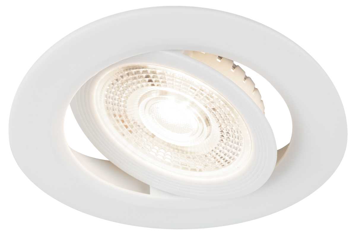 фото светильник светодиодный встраиваемый эра kl led 25a-5 4k wh 5вт 4000к круглый поворотный белый б0068192 | 220svet.ru