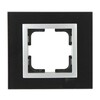 Миниатюра фото рамка 1-постовая mono electric style glass чёрное стекло 107-720000-160 | 220svet.ru