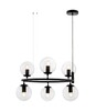Миниатюра фото подвесная люстра lumina deco ceredo ldp 6034-6 rnd bk | 220svet.ru