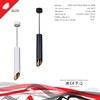 Миниатюра фото подвесной светильник reluce technical 16007-0.9-001ld 300mm gu10 wt+gd | 220svet.ru