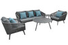 Миниатюра фото диван arial трехместный уличный серый garda decor 129kn-02613 | 220svet.ru