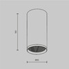 Миниатюра фото потолочный светильник maytoni focus c010cl-01mg-n | 220svet.ru