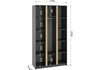 Миниатюра фото шкаф трехстворчатый woodville кассий 120 графит 679655 | 220svet.ru