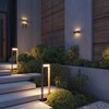 Миниатюра фото фасадный светильник светодиодный odeon light twinset 7118/12wl коричневый | 220svet.ru