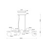 Миниатюра фото подвесная люстра arte lamp gemini a2243sp-9bk | 220svet.ru