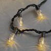 Миниатюра фото гирлянда «шишки» 10м тепло-белая 220в, 100 led, провод черный каучук, ip65 ltc cn100-2-2ww | 220svet.ru
