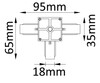 Миниатюра фото соединитель t-образный однофазный crystal lux clt 0.211 03 wh | 220svet.ru