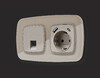 Миниатюра фото лицевая панель для розетки с/з со шторками 2usb тип a+c ambrella volt quant omega op3700 | 220svet.ru